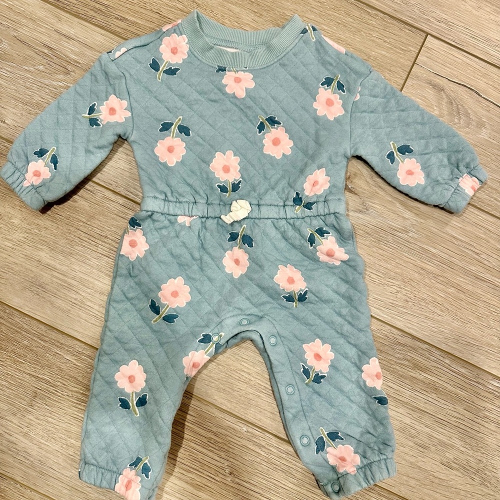 Carter's Blue Floral Baby Romper